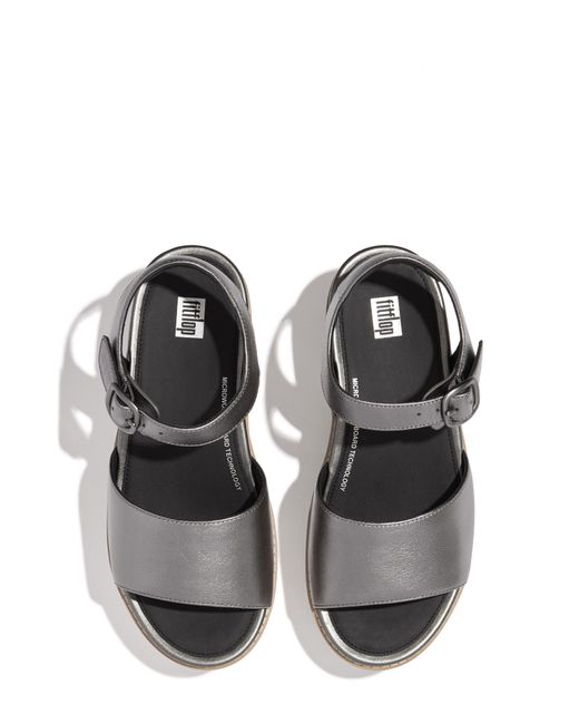 Fitflop Black Eloise Ankle Strap Platform Sandal