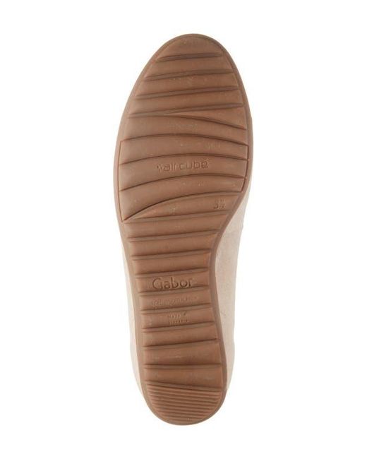 Gabor White Metallic Ballet Flat