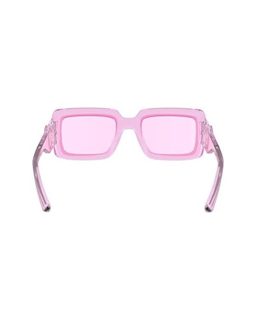 Longchamp Pink 53Mm Rectangular Sunglasses