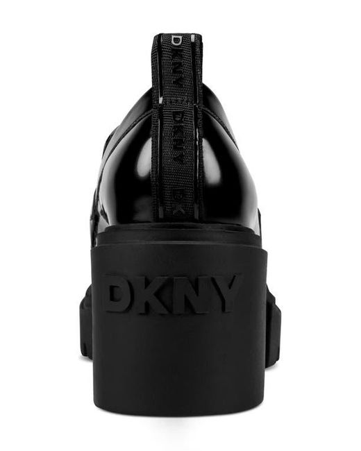 DKNY Black Tovella Penny Loafer Platform Pump