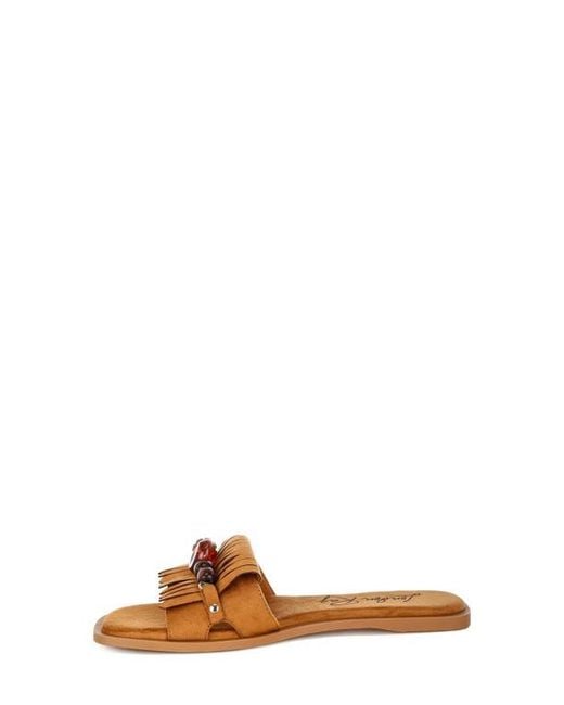 London Rag Slides LONDON RAG Dinasa Slide Sandal in Brown | Lyst