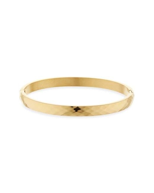 Sterling Forever Metallic Verlyn Hammered Bangle Bracelet