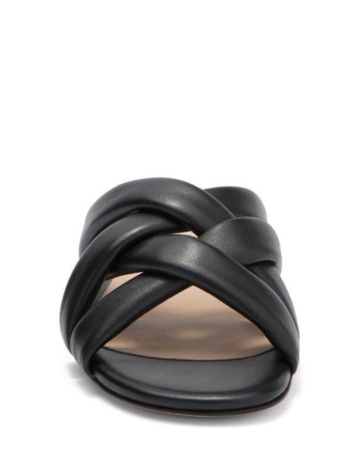 Stuart Weitzman Black Crossover Slide Sandal