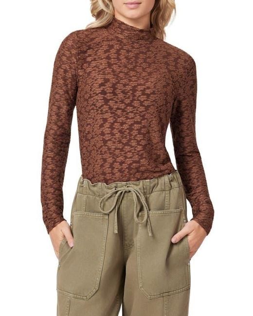 Scotch & Soda Brown Long Sleeve Turtleneck Top