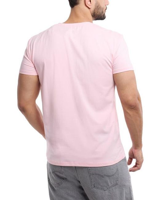 Xray Jeans Red Split-Neck Cotton Jersey T-Shirt for men