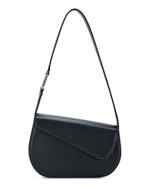 Rachel Zoe Black Asymmetric Flap Shoulder Bag