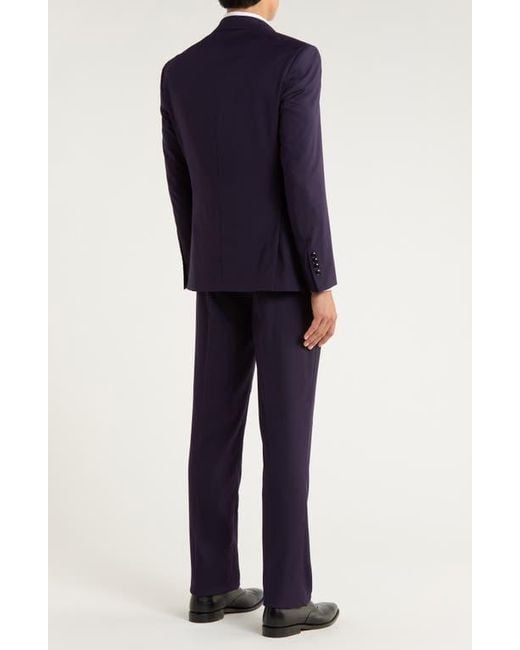 ZEGARIE Blue Stretch 3-Piece Suit for men