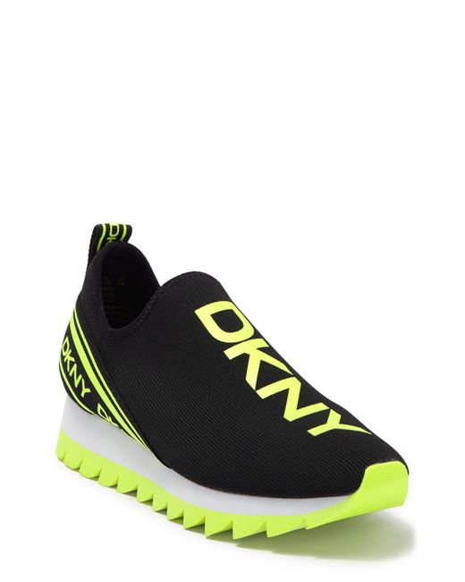 DKNY Azer Slip-on Sneaker In Blk/neon Y At Nordstrom Rack in Blue | Lyst