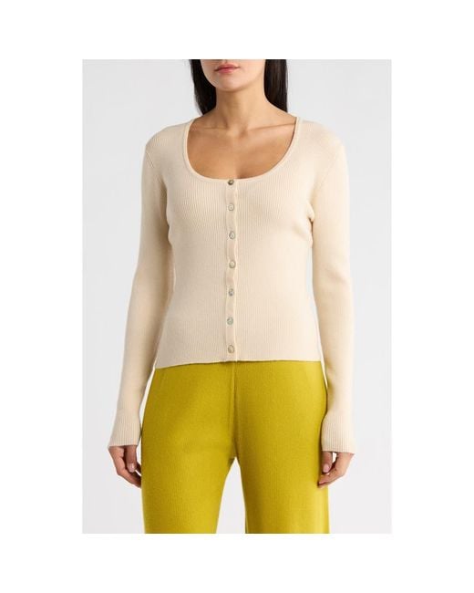 FRNCH Natural Ainoa Button-Up Sweater