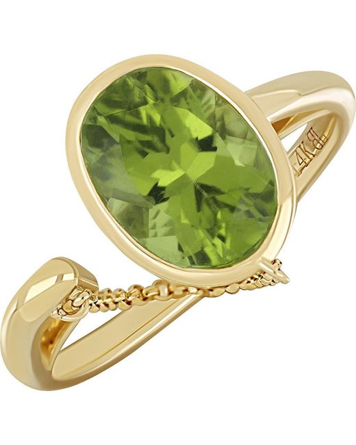 Bony Levy Green 14K Peridot Statement Ring