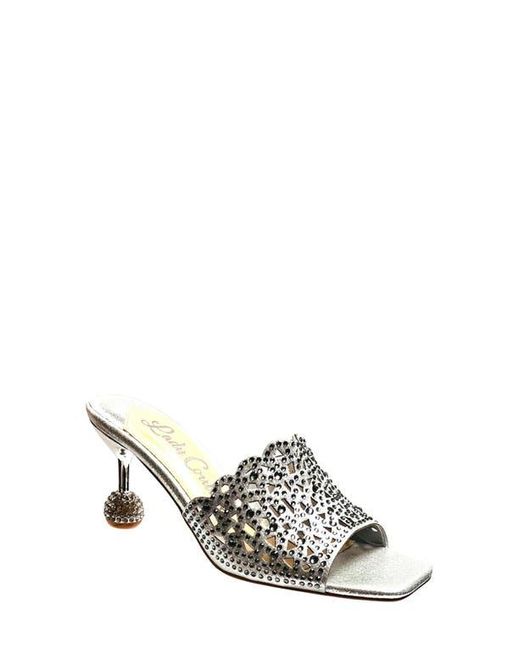 Lady Couture White Rhinestone Laser Cut Sandal
