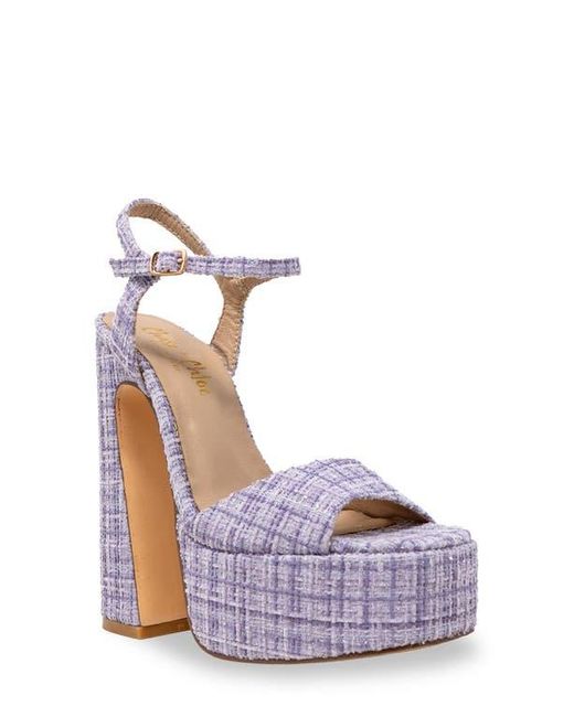 In Touch Footwear Purple Tweed Platform Sandal