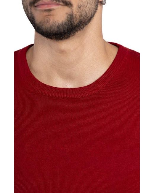 Xray Jeans Red Crewneck Viscose-Blend Knit Sweater for men