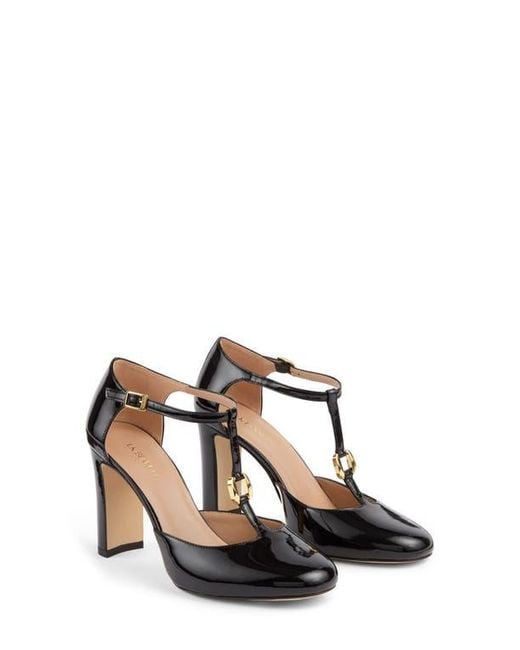 L.K.Bennett Black Almina T-Strap Pump