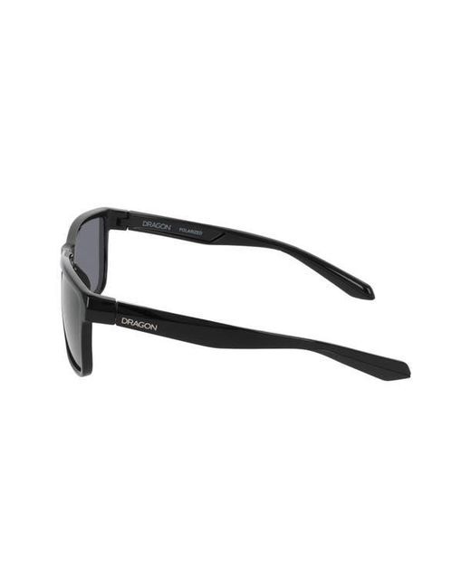Dragon Black 58Mm Rectangular Sunglasses