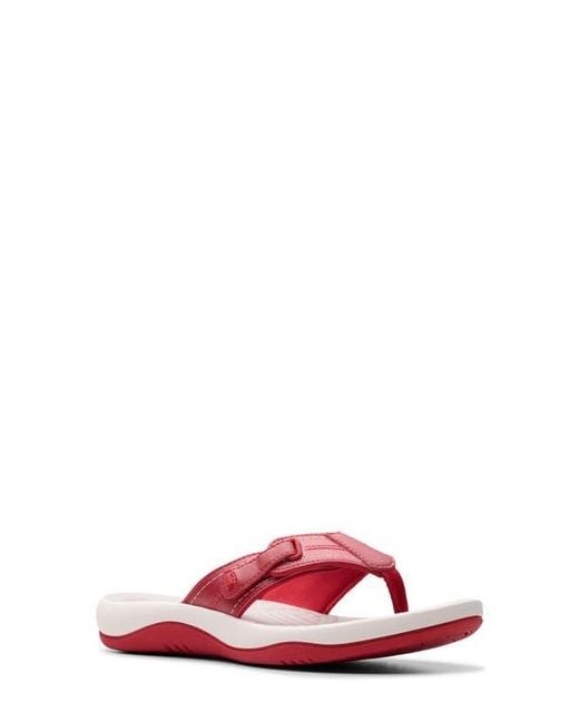 Clarks Pink Clarks Sunmaze Loop Thong Sandal