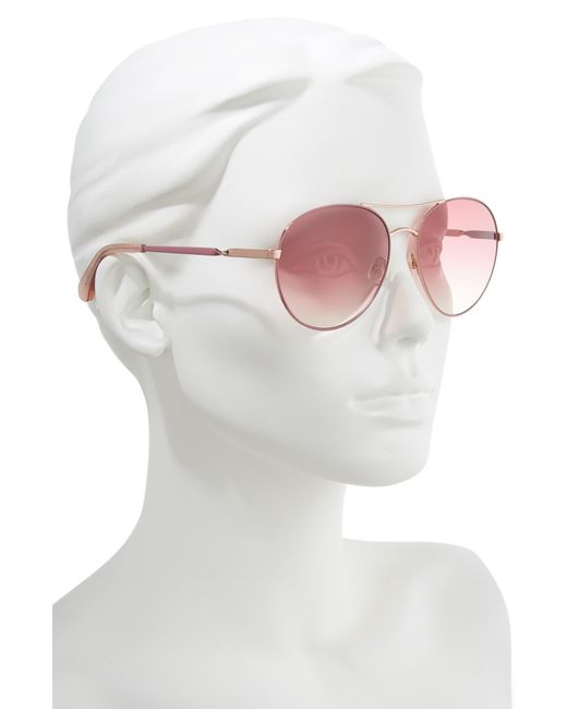Kate Spade Pink Joshelle 60mm Aviator Sunglasses