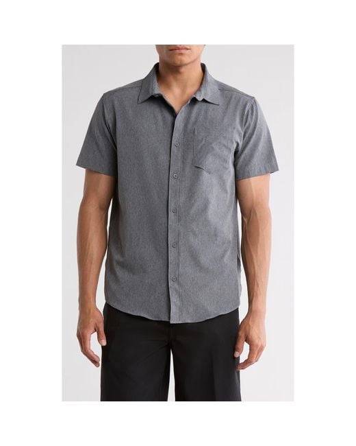 Hurley Gray Tech Chambray Woven Shirt for men