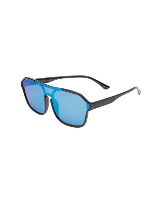 Vince Camuto Blue 60.9mm Shield Sunglasses