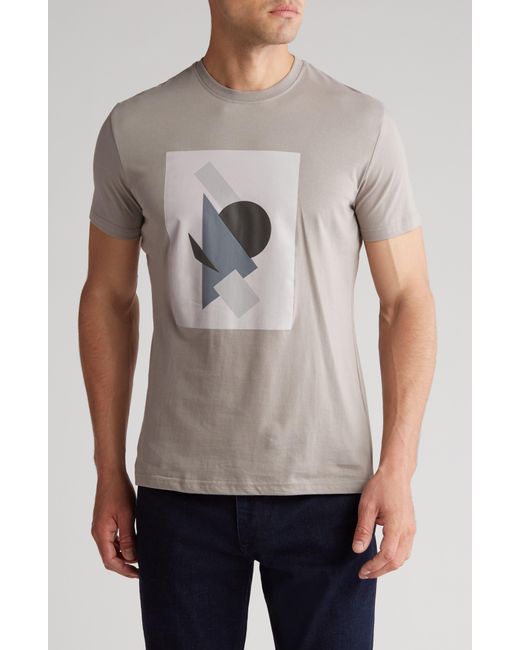 T.R. Premium Gray Abstract Graphic T-shirt for men