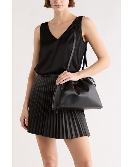 BCBGMAXAZRIA Black Drawstring Clutch