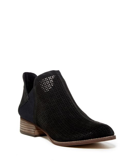 Vince Camuto Black Celena Perforated Bootie