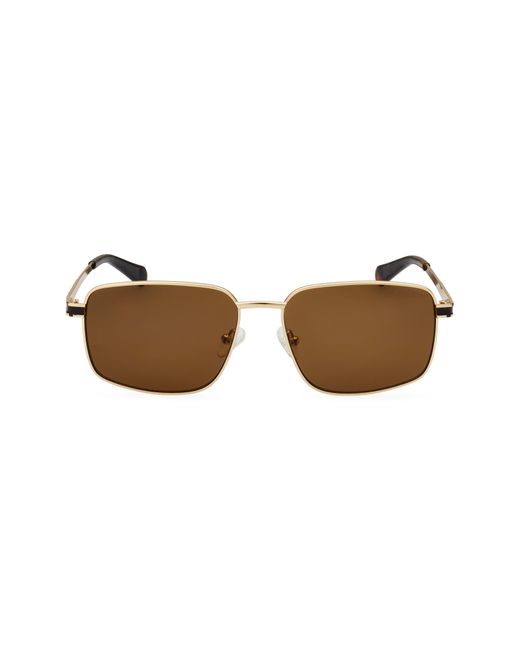Kenneth Cole Brown 58mm Pilot Sunglasses for men