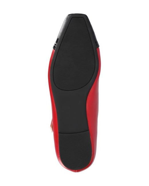Journee Collection Red Thea T-Strap Flat