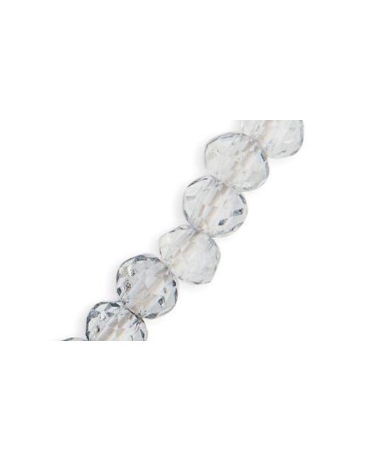 Leith Metallic Cubic Zirconia & Crystal Beaded Carabiner Necklace