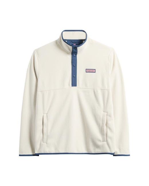 Vineyard Vines White Harbor Fleece Snap Placket Pullover for men