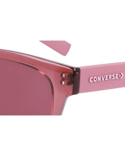 Converse Pink 53Mm Rectangular Sunglasses