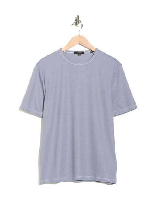 Vince Blue Feeder Stripe Crewneck T-Shirt for men