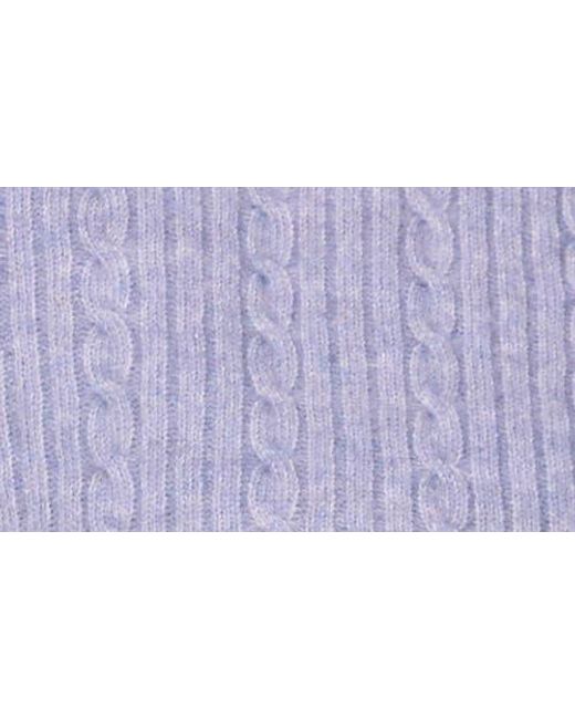 Halogen® Purple Cable Stitch Cardigan