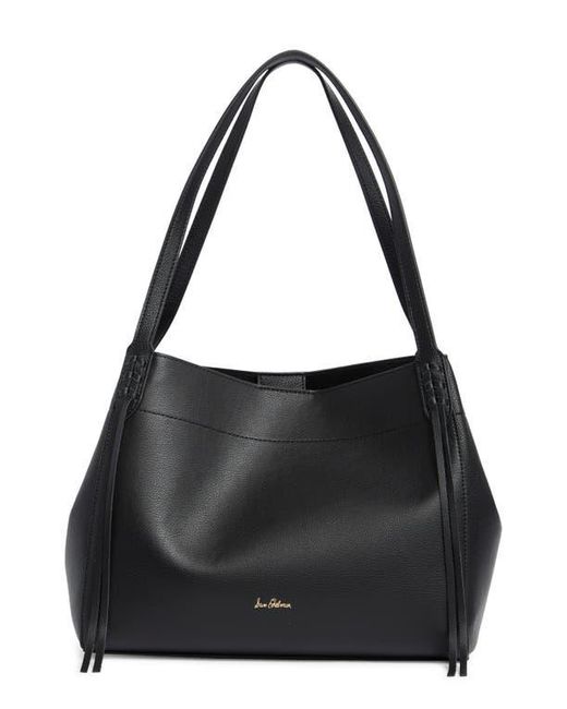 Sam Edelman Black Hellen Pebbled Leather Tote Bag