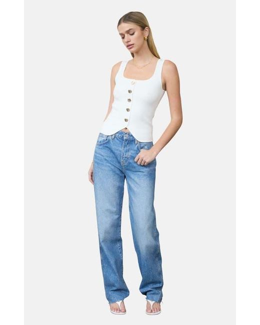 Blu Pepper White Buttoned Sweater Tank