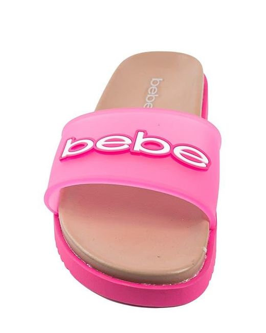 Bebe Pink Translucent Slide Sandal