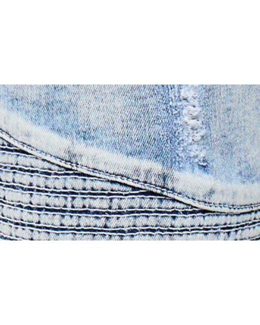 Xray Jeans Blue Stretch Mid Rise Skinny Moto Jeans for men