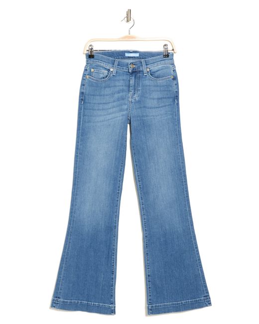 7 For All Mankind Blue Tailorless Dojo Mid Rise Flare Jeans