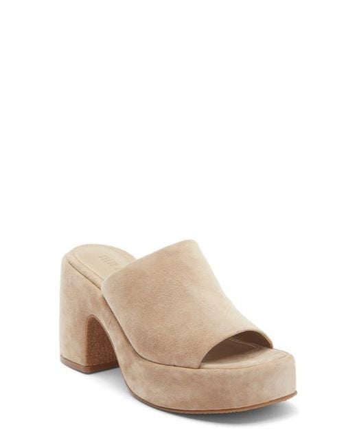 Steve Madden Natural Shanton Platform Slide Sandal