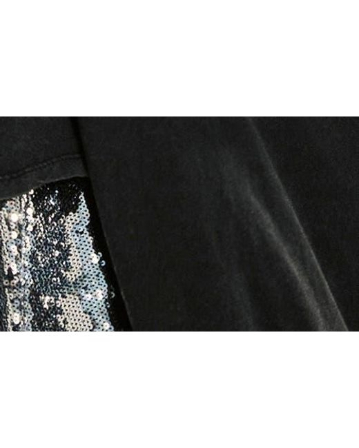 Free People Black Nellie Sequin Twofer Top