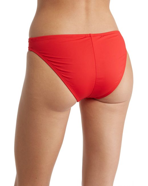 La Blanca Red Solid Hipster Bikini Bottoms