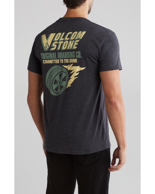 Volcom Black Mobile Stone Graphic T-shirt for men