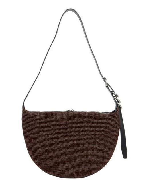 Rag & Bone Brown Medium Mercer Woven Straw Hobo Bag