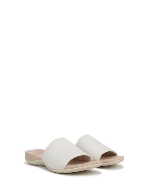 Vionic White Renie Knit Slide Sandal