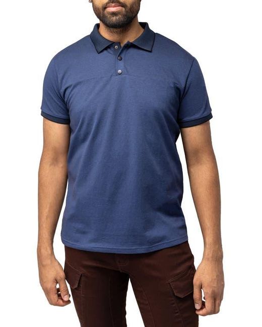 Xray Jeans Blue Piqué Polo for men