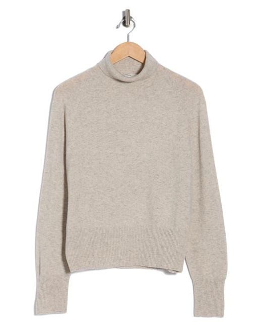 Vince Natural Wool Cashmere Blend Turtleneck