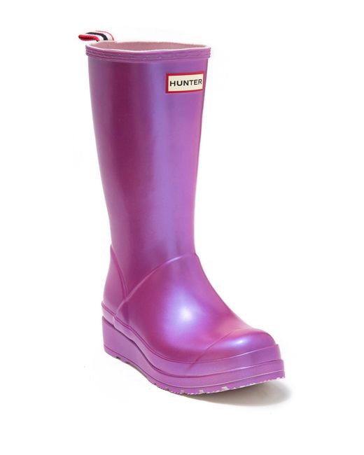 Hunter Purple Original Play Tall Nebula Rain Boot