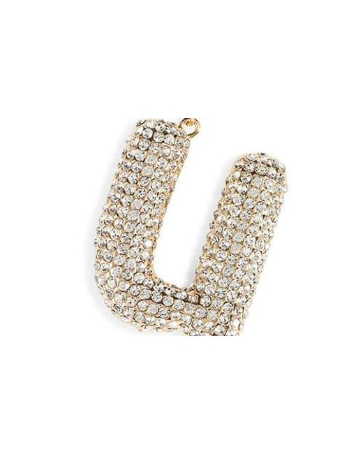 Leith White Pavé Initial Bag Charm
