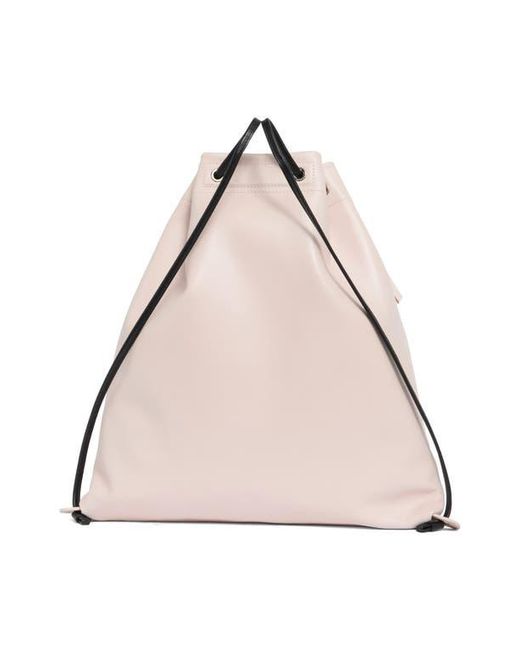 Longchamp Pink Leather Cinch Backpack