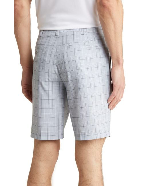 PGA TOUR Gray Plaid Golf Shorts for men